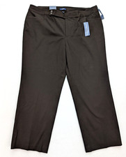 Chaps Women's Pants Size 24W Brown Chino Dress Slimming NEW