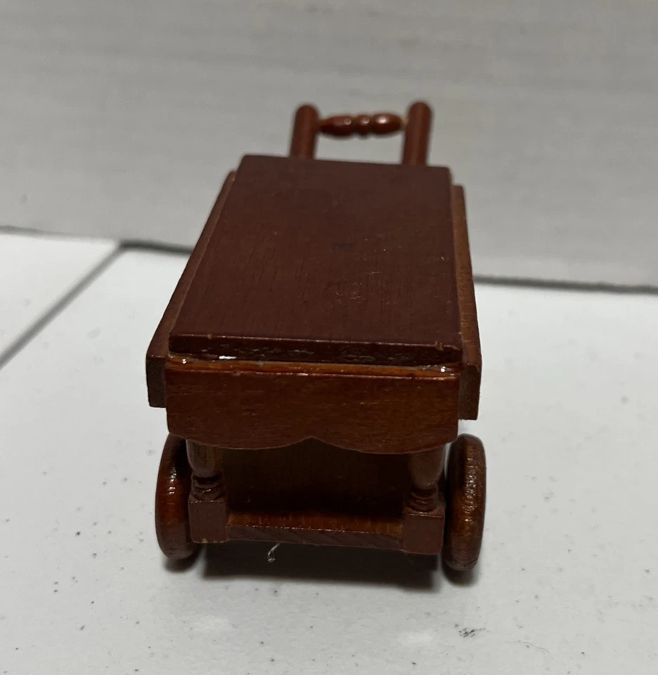 Miniature Dollhouse Table Kitchen Island Cart Scale 1:12 - Image 4 of 4