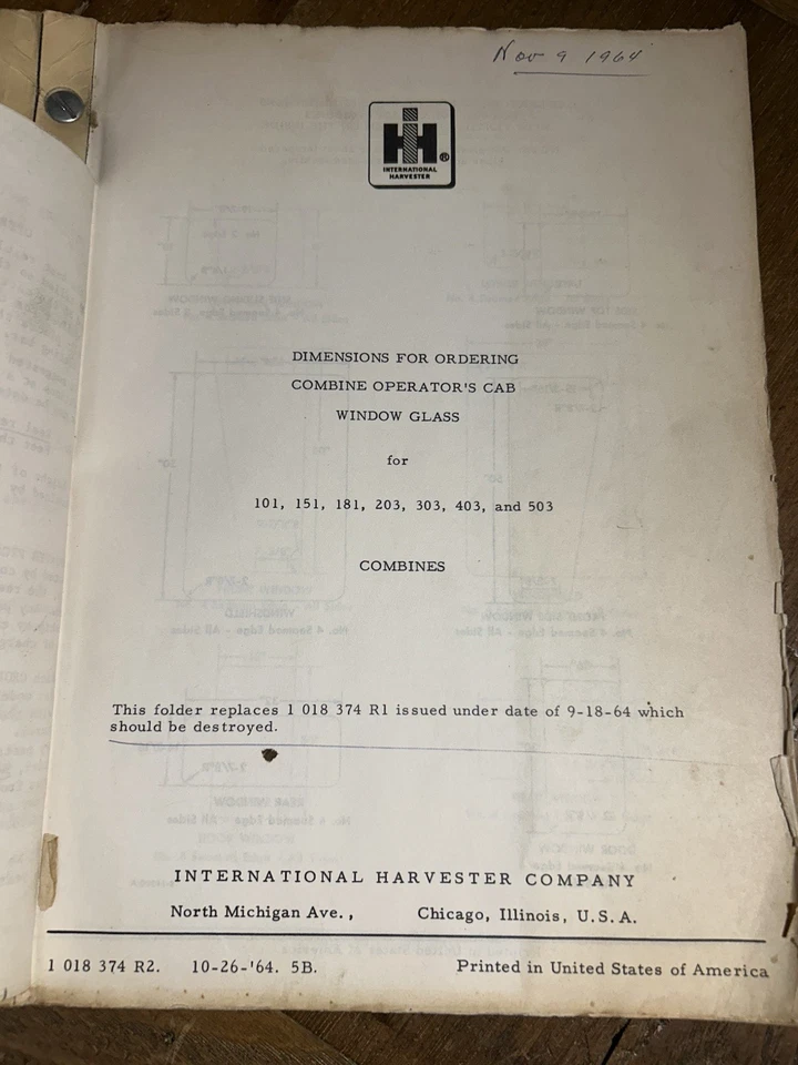 1963 HT-39 International Harvester Parts Catalog 303 403 503 Combines - Image 3 of 4