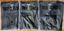 3 Pack True Classic Tees Mens Classic Long Sleeve 3-Button Henley Shirt L Black