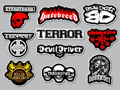 Hardcore Vinyl Sticker Lot (10 Stickers) SET 2 punk sxe straight edge post metal
