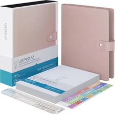 LUX PRO A5 - Daily Planner & Appointment Diary 2024 - Gratitude Journal, Wellnes