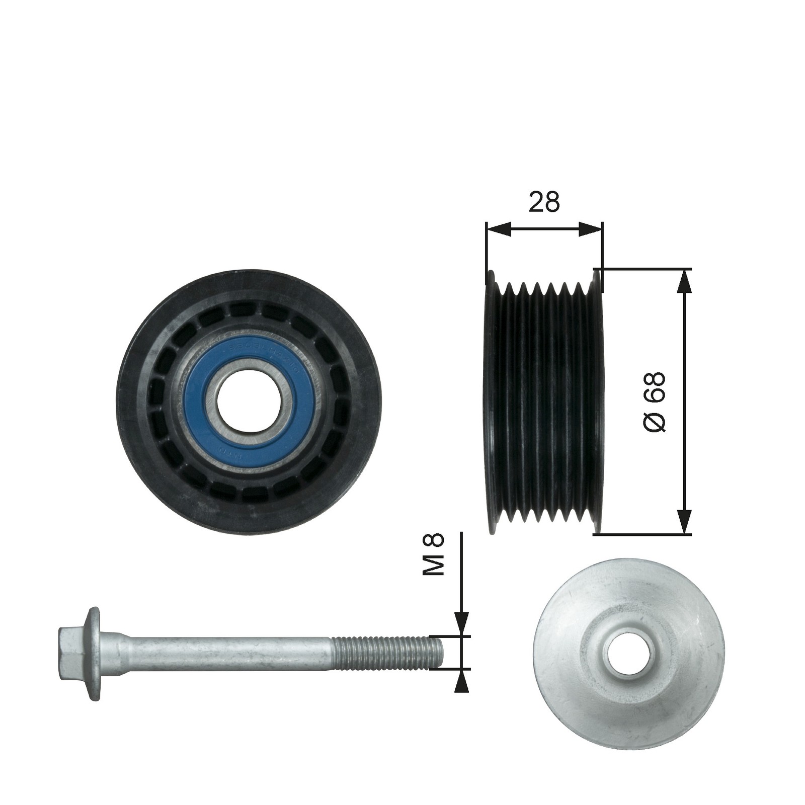 Fits GATES T36731 BELT TENSIONER PULLEY ALONG   ⭐UK Stock⭐