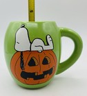 Peanuts Snoopy Halloween Mug Green Trick Or Treat Pumpkin Woodstock Bats — photo 8