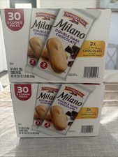 2 Packs Of Pepperidge Farm Milano Double Dark Chocolate 30 2-cookie Packs Each