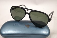 Ray-Ban Bausch Lomb Cats Ski Aviator Black Sunglasses 70's France RARE D343