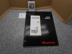 Simplicity Large Frame Snowthrowers 860S 860SE Parts Manual TP-1159  1989