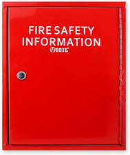 Fire Document Cabinet for Storing Safety Information - Lockable Storage Box with