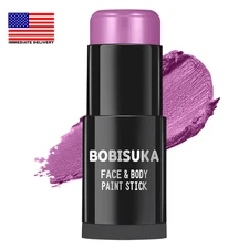 Purple Face Body Paint Stick, Cream Blendable Eye Black Sticks for Sports, Water