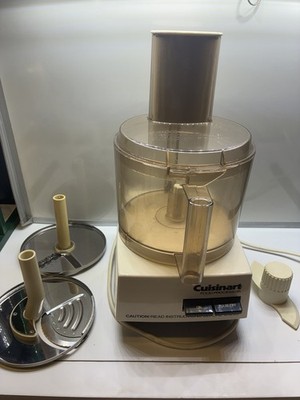 Vintage Cuisinart Food Processor with 2 Chopping Attachments And Plastic Blade