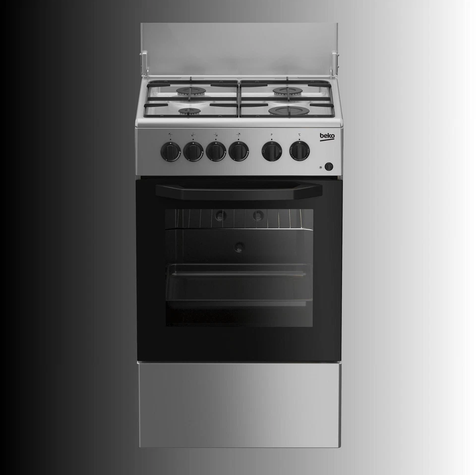 Beko CSS42014FS cucina a Gas 4 fuochi Forno elettrico 54 L Nero Argento - Immagine 3 di 4