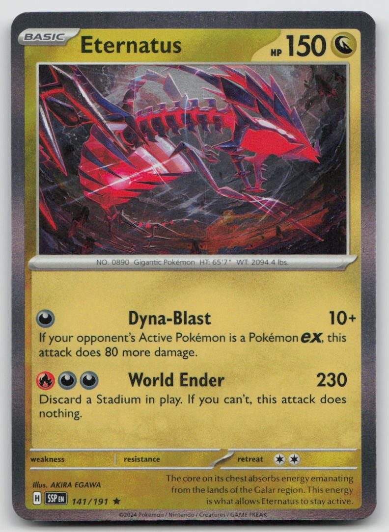Eternatus 141/191 Rare Surging Sparks Pokemon Holo NM
