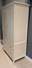 Ikea Hemnes Wardrobe with 2 drawers - gloss White Finish