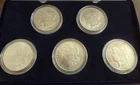 5 Morgan Silver  Set w/ Velvet Case  (1880 S -1883 O-1885 O-1889-1890)