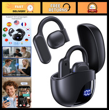 Real-Time AI Translation Earbuds - 164 Languages, 80H Playtime, Wireless Bluetoo