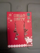 Christmas Hello Kitty Pierced Earrings Sanrio New with Tags
