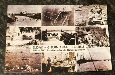 MODERNE D-TAGE POSTKARTE NORMANDIE LANDUNG STRÄNDE 1944 UNGELAUFEN