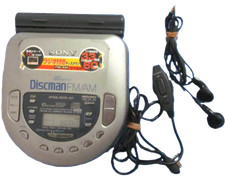 SONY D-T405 Discman AM/FM Radio CD Remote Control Genuine AC Adapter Working F/S