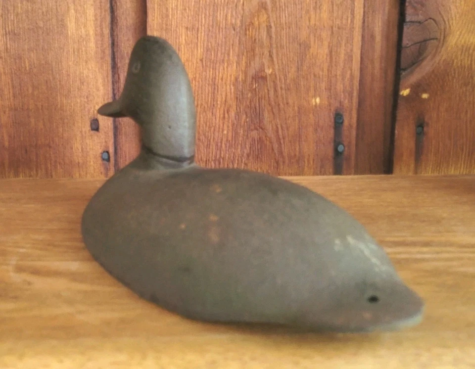 Vintage Cast Iron Box Duck Decoy Doorstop-Iron Art-J M 118 - Image 4 of 4