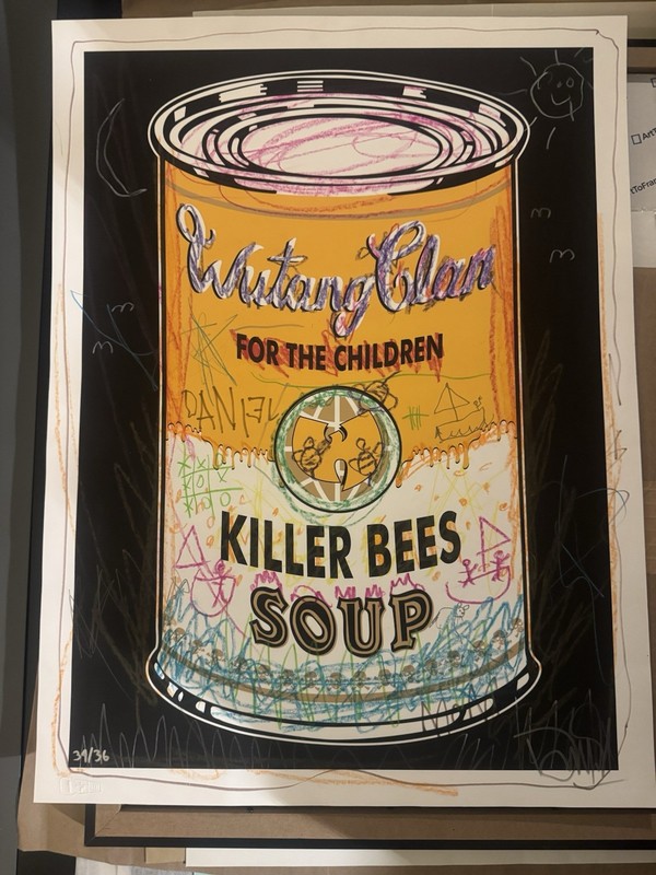Wu-Tang Clan Killer Bees Soup ENJOY DENIAL /36 Each uniquely hand finished, 1/1 