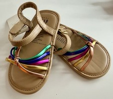 Baby Gap Girls Metallic Rainbow Strappy Sandals Size 5 18-24M NWT