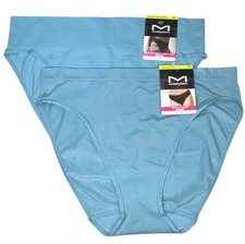 Maidenform Women  s 2-Pack Bikini Underwear Panty Nylon Blend Blue Color Size M 6
