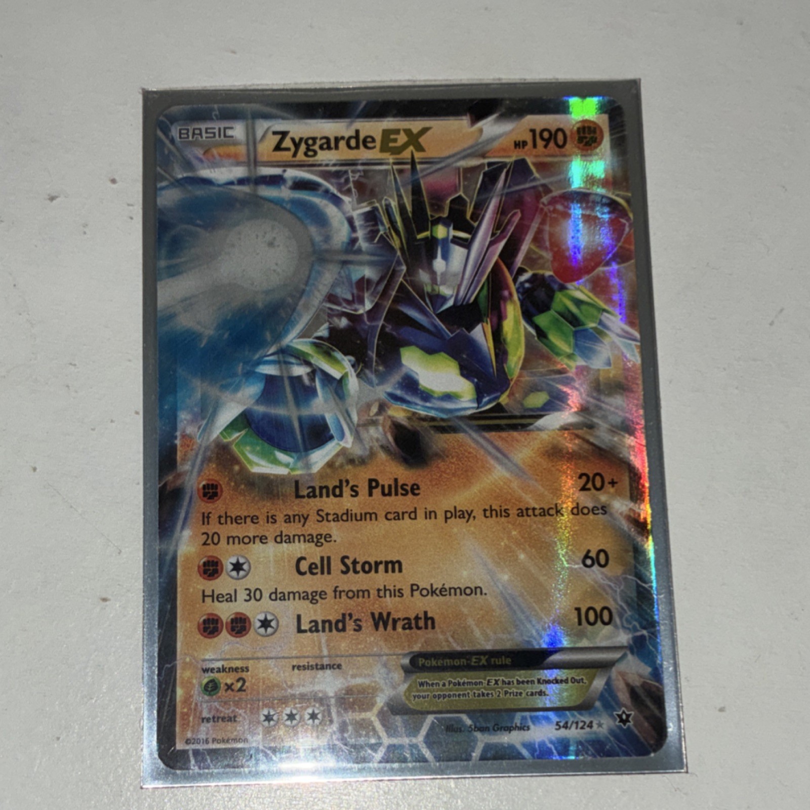 Pokemon Trading Card Game XY Fates Collide Ultra Rare Zygarde EX #54/124