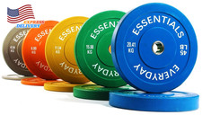 Olympic Bumper Plate Weight Plate Colored Set Home Gym FREE SHIPPING USA