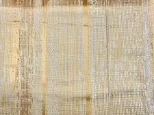 Gold Beige Dark Gold Embroidered Brocade Upholstery Drapery Fabric (56 in.) BTY