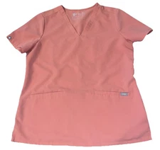 Figs Technical Collection Scrub Top Casma Limited Edition Coral Women’s Size M