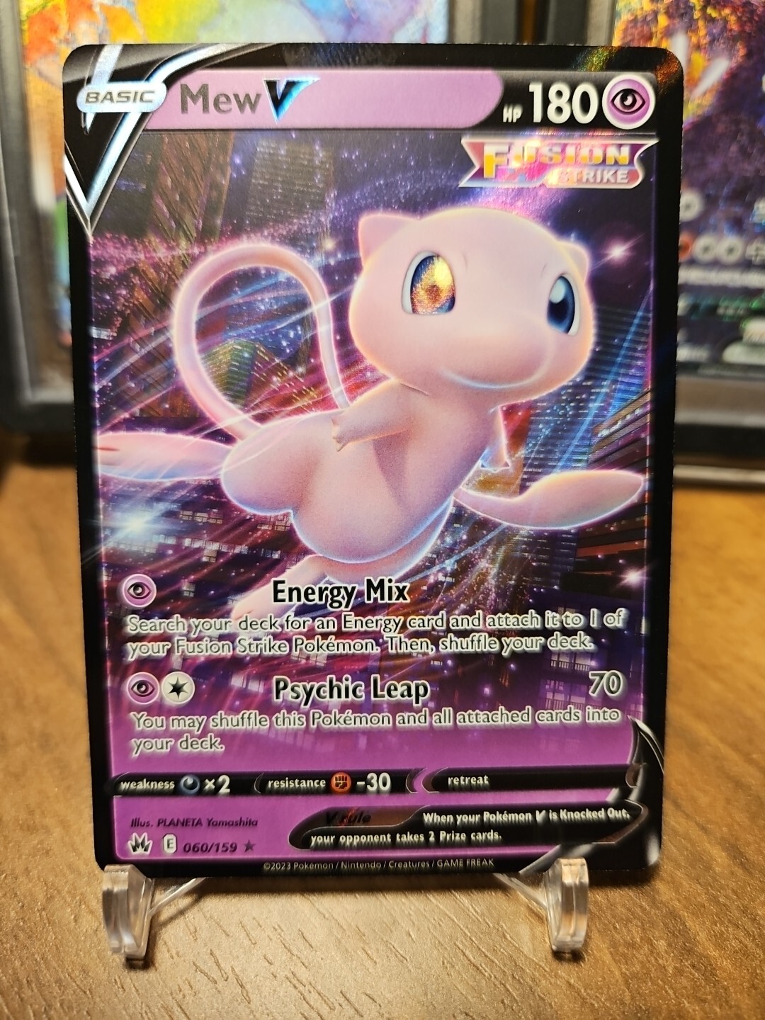 Mew V - 060/159 - Pokemon Crown Zenith Sword & Shield Ultra Rare Card NM