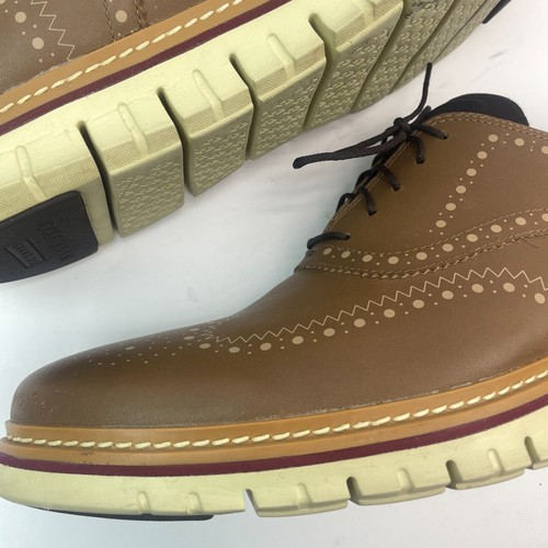 Scarpe Cole Haan ZEROGRAND uomo 13 M marrone punta alare brogue Oxford eleganti pelle - Foto 5 di 24