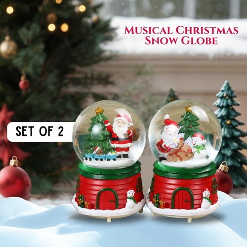 Christmas Musical Snow Globe USB/Battery Operated Lighted Swirling Glittering... - Picture 7 of 9