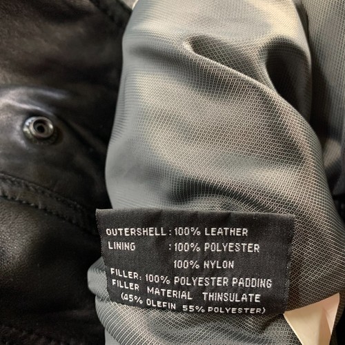 Wilsons Giacca Pelle Uomo XL Bomber Pelle Studio Full Zip Nero* - Foto 19 di 19