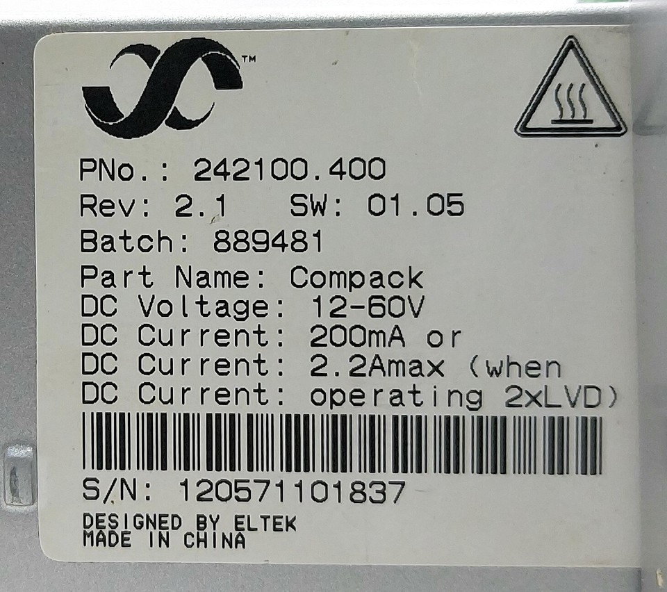 Compack Control Module Compack 242100.400 Control Module/Rectifier | eBay