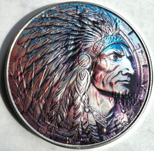 Indigenous - Native - Indian - American Silver Eagle 1oz .999 Silver Dollar Coin