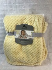 Adirondack Yellow Baby Blanket Lovey Security Shimmery Textured Unisex NEW