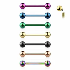 Internally Threaded Implant Grade23 Titanium Barbell 14ga 1/2" & 5/8"- Sold Each