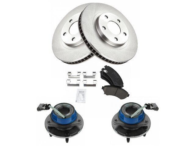 Front Brake Pad and Rotor and Wheel Hub Kit fits Intrigue 1998-1999 35QSXG