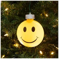 The Christmas Shoppe Light-up Smiley Face LED Ornament