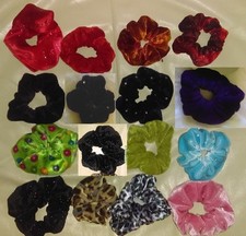 NEW Scrunchie by RUCSI Skating Dance Gymnastics velvet w crystals (one) USA made