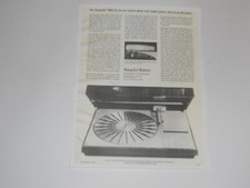Bang & Olufsen Beogram 4002 Turntable Ad, 1 Page, 1974, Articles and Info