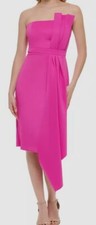 Eliza J Women's Pink Asymmetric Strapless Sheath Dress Size 4