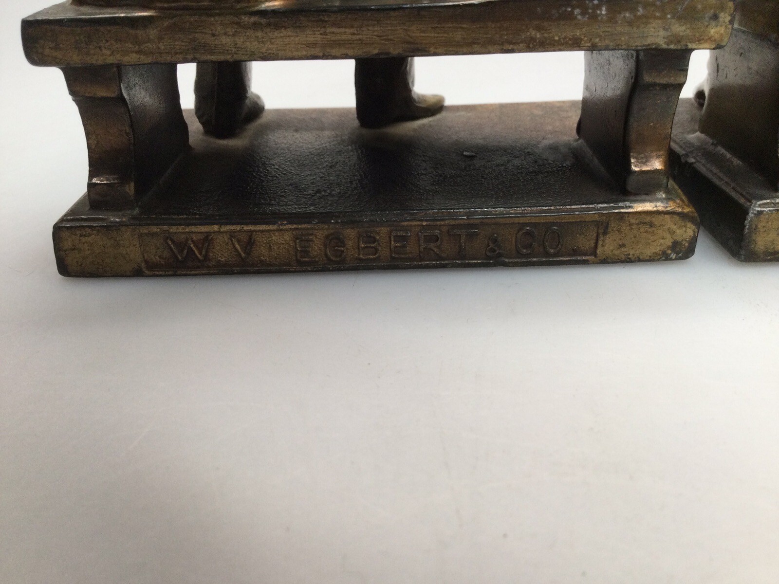 Vintage W V Egbert Seated Abraham Lincoln Cast Bronze Metal Bookends eBay