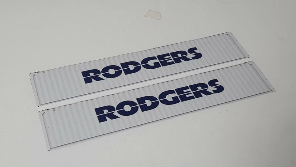 Fast & the Furious - Rodgers semi trailer- set of 2 stickers only-Matchbox Sized - Image 2 of 3