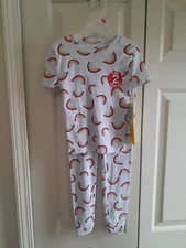 Extremely Me Girls Gray Rainbow 2 Piece Pajama Set Size 5/6 New