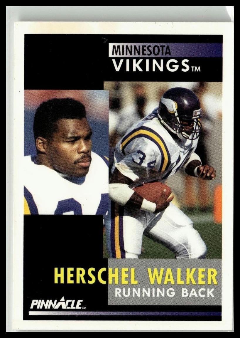 1991 Pinnacle Football Herschel Walker #97 Score Minnesota Vikings