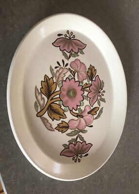 Royal Worcester Palissy Oriental Blossom Retro Oval Platte / Teller.