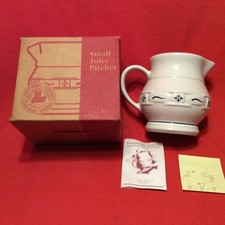 Longaberger CLASSIC BLUE Pitcher 1 QUART Juice Made In USA 2nd Gereration NEW