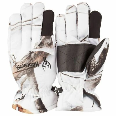 Snow Camo Huntworth Hunting Gloves Waterproof, Fleece 40G Gloves - All Sizes!
